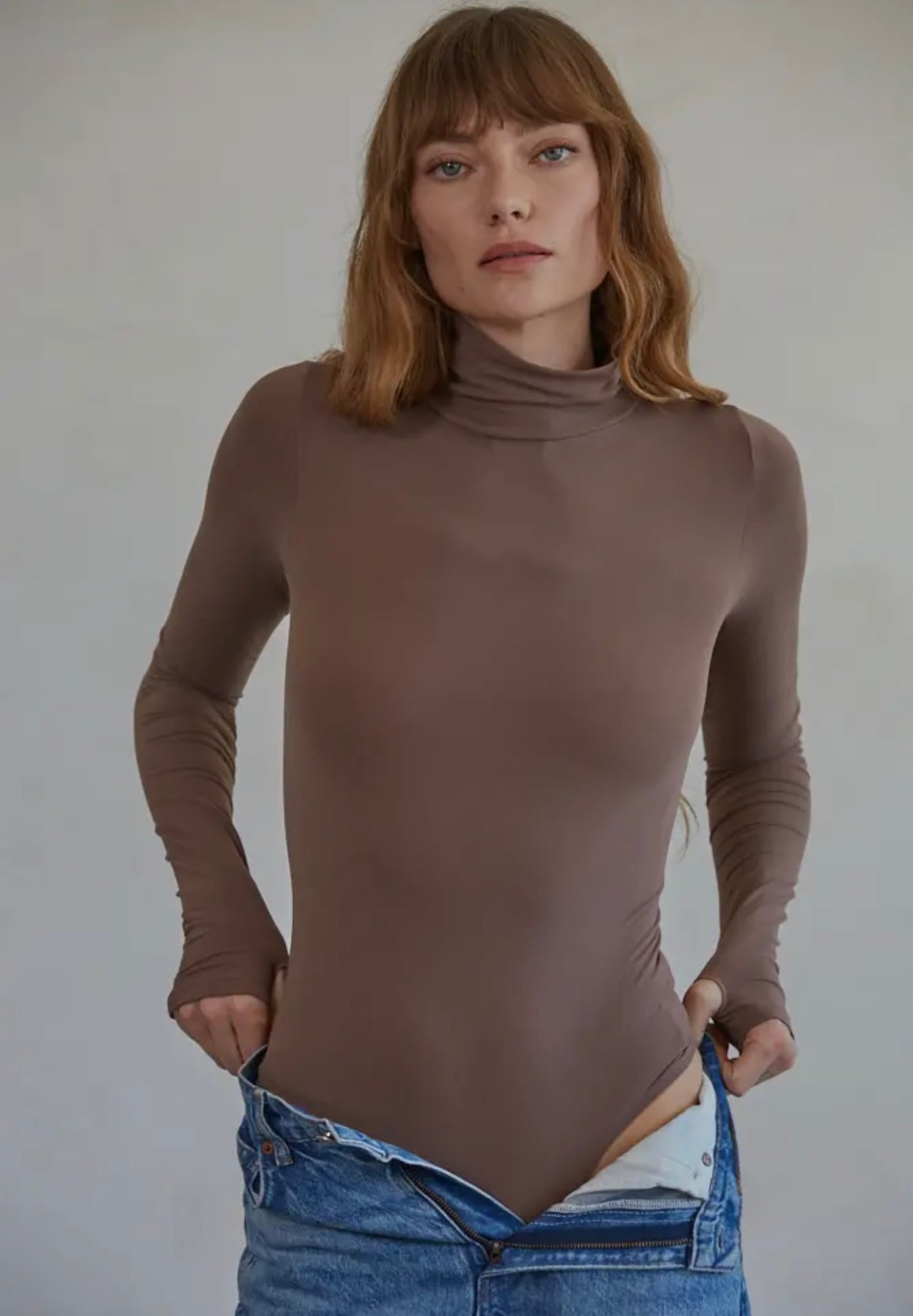 Knit Seamless Turtleneck Bodysuit