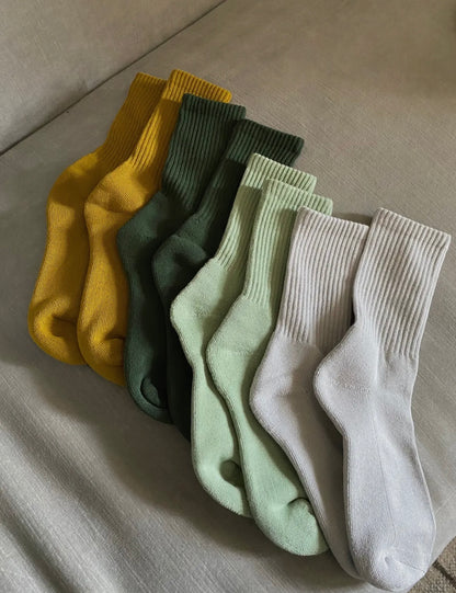 Cotton Blend Crew Socks