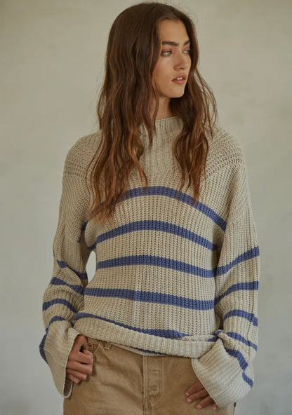 oversized striped sweater