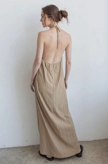 open back maxi dress