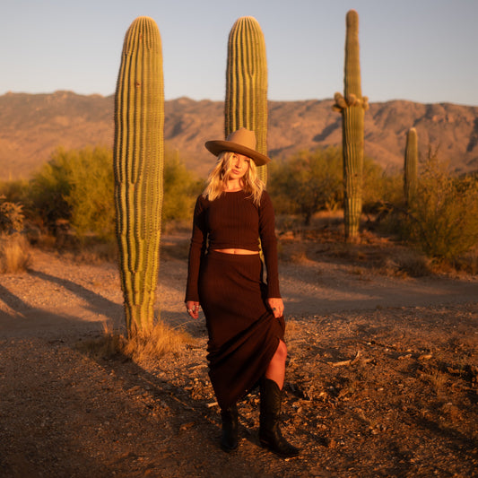 Jessie Ribbed Maxi Skirt