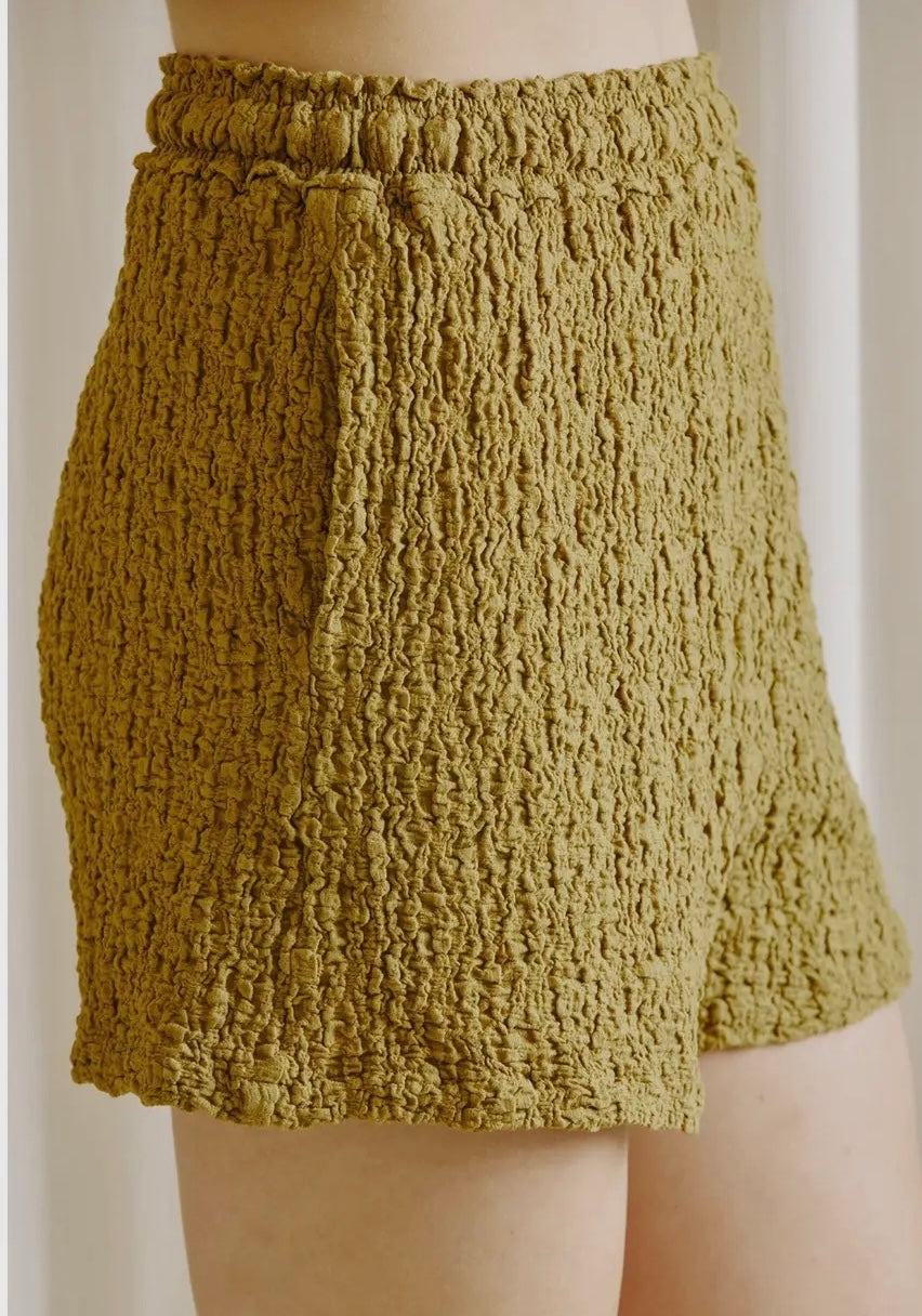 textured shorts